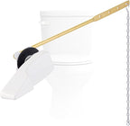 White Front Mount Metal Toilet Handle Replacement Kit Compatible with American Standard/Mansfield/Gerber/TOTO/Kohler Toilet, Toilet Tank Flusher Lever with Flapper Chain