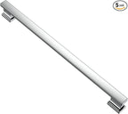 Alzassbg 5 Pack Polished Chrome Cabinet Pulls, 10 Inch(254mm) Hole Centers Silver Kitchen Cabinet Handles for Cabinets and Drawers AL3061CP