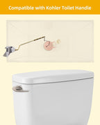iFealClear Universal Brass Toilet Handle Replacement Kit, Side/Angle Mount Toilet Flush Handle Compatible with Kohler K-GP30324-CP/TOTO/American Standard, Stainless Steel Flapper Chain, Brushed Nickel