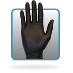 The Safety Zone GNPR-MD-BK Powder Free Black Nitrile Gloves, Medium, Case of 1,000