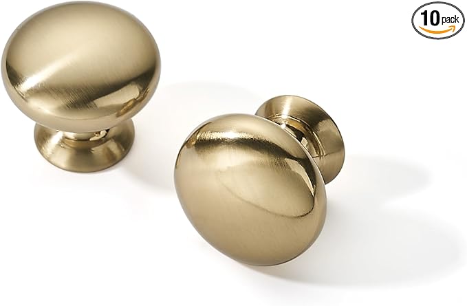 TUNNY 10 Pack Cabinet Knob- Champagne Bronze Furniture Hardware Handles for Kitchen Cabinets Bedroom Dresser Wardrobe Cabinet Pulls