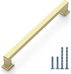 10 Pack 7"(177mm) Gold Cabinet Pulls Kitchen Cabinet Handles Drawer Pulls Cupboard Hardware for Cabinets CK0078