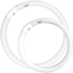 FC16T9 40 Watt and FC12T9 32W Set 6500K, 16 inch T9 40W Circline Light Bulbs, 12 inch 32W Circular Fluorescent Round Bulb CRI 80, DL 4700 Lumen G10q
