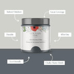 Country Chic All-in-One Chalk Paint for Furniture, Cabinets, Home Decor, Eco-Friendly, Matte Finish, Built-In Primer & Top Coat for Wood, Metal - Hurricane (Cool Grey) - Quart 32 oz (950 ml)