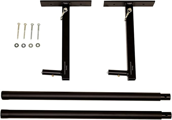 StoreYourBoard Adjustable Overhead Ladder Rack – Garage Organizer Ladder Shelf for Step & Extension Ladders - Storage Racks and Shelving for Garage Organization - Ceiling Mounted - Holds 75 lbs