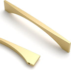 Asidrama 2030 10 Pack 6.3 Inch(160mm) Brushed Gold Kitchen Cabinet Handles, Vintage Retro Cabinet Pulls Kitchen Cabinet Hardware for Cupboard Drawer Pulls