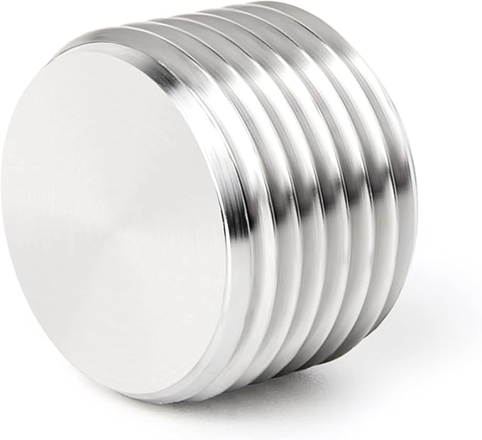 GASHER 20Pcs Stainless Steel Internal Hex Thread Socket Pipe Plug Fitting 1/8" 1/4" 3/8" 1/2" NPT Male