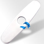 10 inch Faucet Hole Cover Plate, Brushed Chrome 304 Stainless Steel Escutcheon Deck Plate to Convert 3-Hole Sink to Single Hole Faucet, No-Leak Design