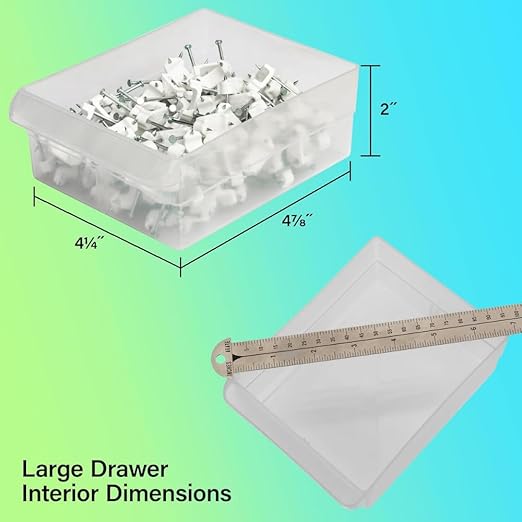 Akro-Mils 26-Drawer Plastic Drawer Storage Cabinet for Garage Organization, Bead Organizer, Building Bricks Storage, Teacher Toolbox, Makeup Organizer, 20-Inch W x 6-Inch D x 10-Inch H, 10126 Yellow