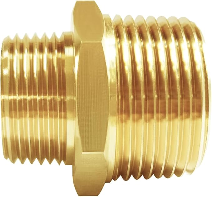 Joywayus 3/4" NPT Male × 1" NPT Male Brass Pipe Fitting Adapter