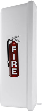 Fire Extinguisher Cabinet Fire Extinguisher Box Outdoor Fire Cabinet Mounted Fire Extinguisher Cabinet Fire Extinguisher Cover (White with Hammer Attachment, Rx350, Plastic, 5 Pounds, 10, AKA1)