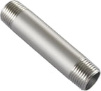 Beduan Stainless Steel Pipe Fittings, 3/8" NPT x 3/8" NPT Male Threaded, 8" Length Nipple Cast Pipe