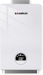 CAMPLUX Propane Tankless Water Heater 3.18 GPM, 82,000 BTU Instant On Demand Propane Hot Water Heater with Glass Panel Residential for 2-3 Points Use, White