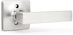GOBEKOR 1 Pack Brushed Nickel Lever Door Handle Dummy Door Levers Square Closet Door Handles for Pantry Interior Non-Turning Door Lever