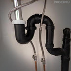 PROCURU 2-Pack 48-Inch (4Ft) Faucet Supply Extension, 3/8 OD Comp (Male) x 3/8 Comp (Female), Stainless Steel Braided Faucet Connetor Hose, Certified Safe (9SFD48-2P)