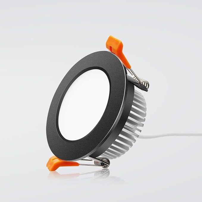 2 Inch LED Downlight, Recessed Lighting Dimmable Ceiling Light, 3W, 5500K Daylight White, CRI80 with LED Driver(35W Halogen Equivalent), Black 1 Pack