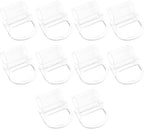 DOITOOL 10Pcs Plastic Curtain Window Blinds Lifting Clamp Pull Cordless Roller Blinds Shades Transparent Handle Pull Fit for 15mm Rod for Roller Shades Rolling Curtain Accessories