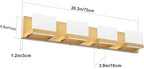 Tipace Gold Vanity Lights for Bathroom Modern LED 4 Lights Bathroom Vanity Lights Up and Down Wall Light Fixtures 6000K