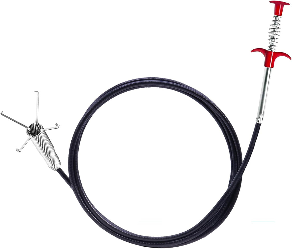 Drain Snake,116 Inch Flexible Grabber Claw Pick Up Reacher Tool,Drain Clog Remover - Gutter Cleaning Tools for Home Sink, Bathroom Tub,Drain, Toilet, Tight Spaces