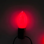 C9 Red Valentines Christmas Light Bulbs, 25 Pack Ceramic Red Replacement Light Bulbs, E17 Intermediate Base Edison Bulb for Outdoor Christmas Lights Valentines Decor Lights, 7 Watts