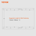 VEVOR Metal Storage Cabinet, 120lbs Load Capacity per Shelf, 20'' Tall Wall-Mounted Powder-Coating Steel Garage Cabinet with Adjustable Shelf, Press to Close & Open Door Perfect for Office Garage Tool