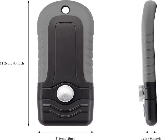 Gomake Locking Razor Blade Scraper with Safety Cap, Glass Cooktop Scraper with 10PCS Black Carbon Steel Blades for Glass Clean, Paint and Old Label,Decal Sticker Remover, Stove Top Scraper Tool