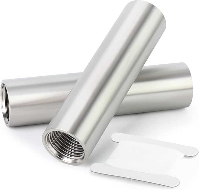 TAISHER 2PCS Stainless Steel Pipe Fittings, 1/4" NPT x 1/4" NPT Female Threaded, 4" Length Nipple Cast Pipe