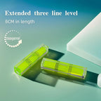 High precision mini bubble, double line small level bubble, three line flat ball level, household ruler can be turned 180 degrees (Non-magnetic, 80 * 15 * 15mm（4PCS))