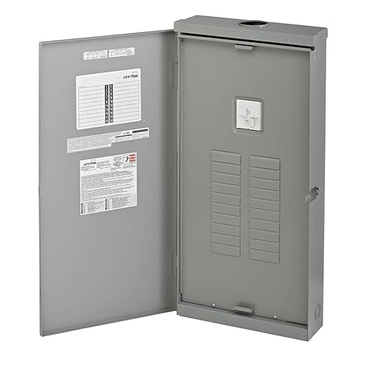 Leviton 20 Space Outdoor Load Center with 100A Main Circuit Breaker, LR210-BDD