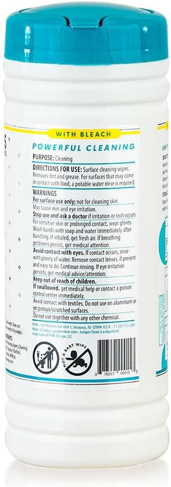 12 Pack Surface Cleaning Wipes with Bleach, All-Purpose Cleaner for Bathroom, Kitchen, Office, 420 Count Canister, 7.5" x 7" Sheet, Fresh Scent, Lint Free & Durable