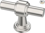 Alzassbg 10 Pack Brushed Satin Nickel Cabinet Knobs, 1.9 Inch(49mm) Cabinet Handles Kitchen Hardware Straight Bar for Cabinets and Drawer AL3505SN