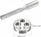 12mm x 1.25 HSS Metric Tap and Die Set Right Hand Thread,Tapping DIY Tool 3pcs (M12 x 1.25mm)
