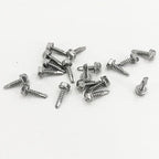 QSJ 120PCS #8 x 5/8'' Sheet Metal Screws 410 Stainless Steel Hex Washer Head Fast Self Tapping Screws with Screwdriver Bit Silver
