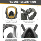Full Face Respirator Mask with Filters, 15 in1 Reusable Respirator Paint Shield Cover Mask, Ideal for Painting Spray, Epoxy Resin, Welding, Dust, Car Spraying, Polishing, Sanding & Cutting
