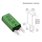 E71 Auto-Resettable Blade Fuse - Low Profile ATM Mini 15A, UL Certified (5-Pack)