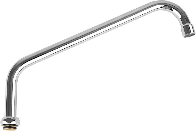 KWODE 14"Brass Swivel Swing Nozzle Spout Replacement Kit for Most T and S Commercial Kitchen Sink Faucet, 14" Spout Reach with MAX 2.2 GPM Aerator