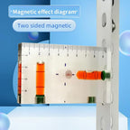 Transparent Rectangular high-Precision T-Shaped Level Integrated Small Household Magnetic Water Level (red, 95 * 51 * 13mm)