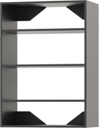 ROOMTEC 19.5" Shelf Short Tower Closet Unit, Modular Closet System with Shelf, Wardrobe Organizer for Bedroom or Walk-in Closet, Wall Mounted, Customizable Clothes Storage Unit, Black