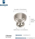 30 Pack Brushed Nickel Cabinet Knobs Dresser Drawer Knobs Round Silver Cabinet Hardware for Dresser Bathroom Satin Nickel Handles