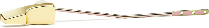 Qualihome Mansfield Toilet Handle Replacement, Front Mount Toilet Tank Lever Flush Handle (Brass/Gold)