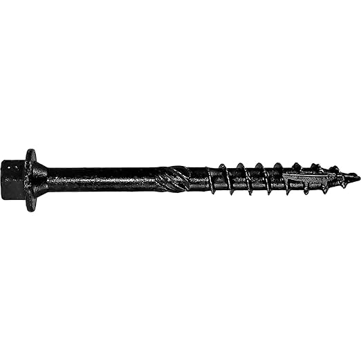 Jake Sales #14 X 2-1/2" Heavy Duty Black Timber/Log/Landscaping Wood Screws - Exterior Coated Heavy Duty Screws. 9 x 5 Pound Boxes - ~1,773 Screws