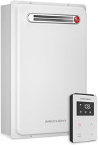 MIZUDO Natural Gas Tankless Water Heater Outdoor Installation Max 5.1 GPM 120,000 BTU CSA Certified Constant Temp High Power On Demand Hot Water Heater for Big Family Whole House, Gen 2
