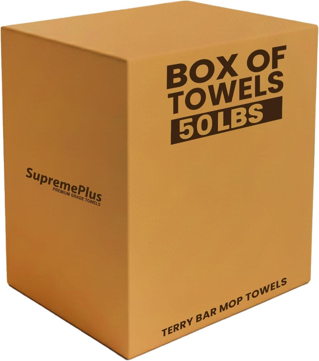 White Terry Bar Mop Towels 4800 Pcs (Approx) - 100% Cotton Ultra-Absorbent Cleaning Rags, Perfect Washable Kitchen Rags for Bars, Restaurants & Home (600 lbs Pallet - 12x50 lbs. Box)
