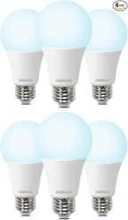 LED Light Bulbs, 100 Watt Equivalent LED Bulbs A19, 5000K Daylight Light Bulbs, 1500 Lumens, E26 Standard Base, Non-Dimmable, 13W Bright White LED Bulbs for Bedroom Home Office, 6 Pack