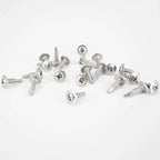 QSJ 120PCS #8 x 5/8'' Sheet Metal Screws 410 Stainless Steel Truss Head Fast Self Tapping Screws with Screwdriver Bit Silver