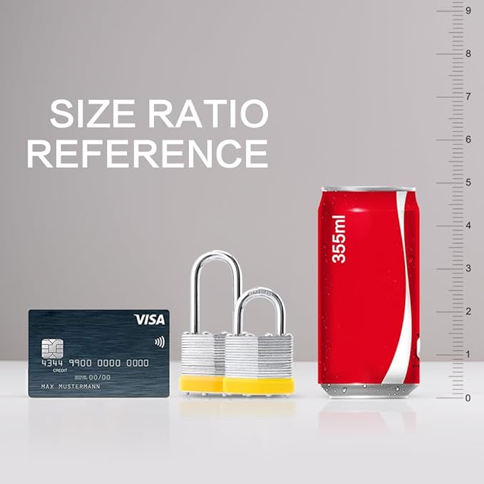 Keyed Alike Laminated Steel Padlocks with Normal Shackle for Sheds, Fences & Lockers (48-Pack)