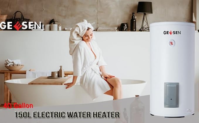 Electric Water Heater, Us Plug Point of Use Instant Hot Water Heater, Larger Storage, Indoor Endless Water Shower with Compact Design (100L)