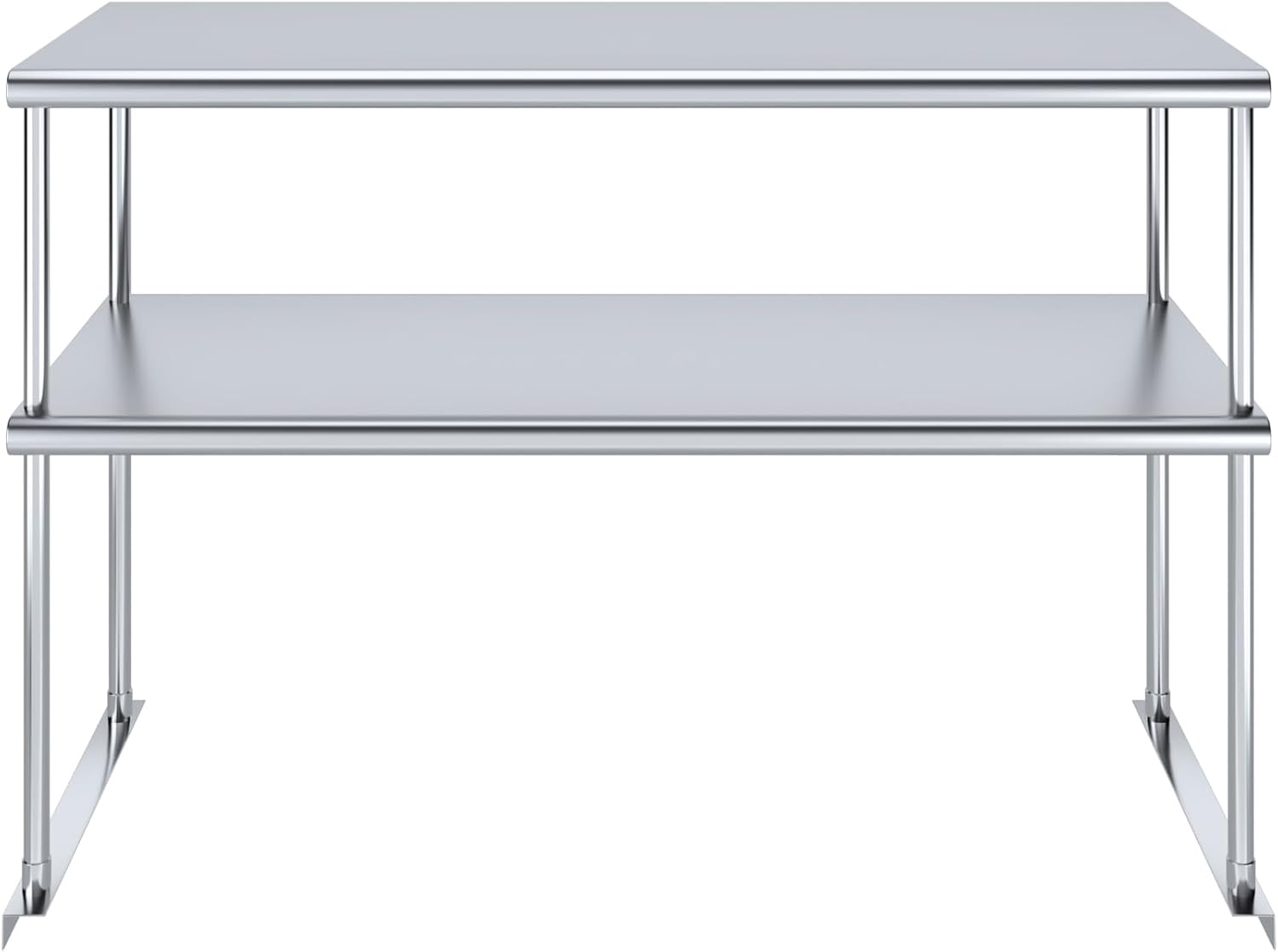 AmGood Stainless Steel Double-Tier Shelf | Work Table Overshelf | NSF Certified | Fits Over Tables | Many (48 in. Long x 18 in. Deep)