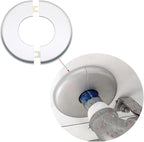 2 Pack Wall Split Flange ABS Round Escutcheon Plate for 2" / 51 mm Diameter Pipe Faucet Decoration Accessories (Silver)
