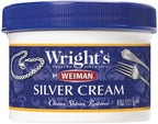 Wright's Silver Cleaner and Polish Cream, 8 Ounce, Gently Clean and Remove Tarnish for Jewelry, Pewter, and Sliver Without Scratching, Ammonia Free